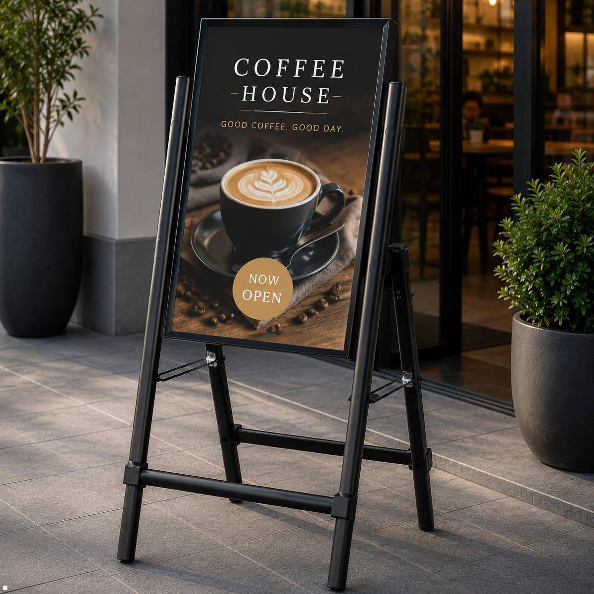 MonLines MBS021 Digital Signage Stand – Mobiler Kundenstopper für Displays bis 5...