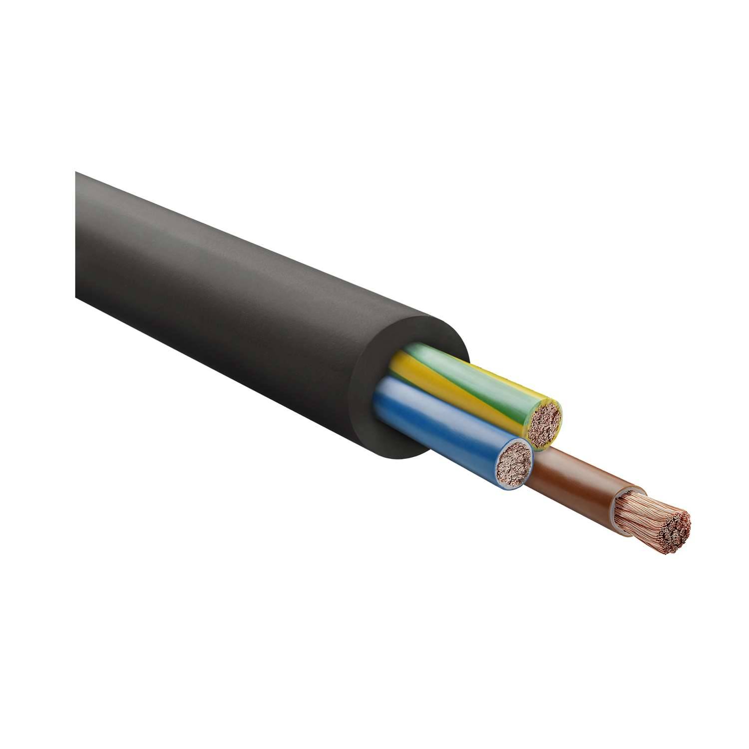 HELU KABEL H07RN-F 3G1,5mm² Gummischlauchleitung AD 9,2mm - 11,9mm Nennspannung Uo/U 450V/750V - 1 Meter