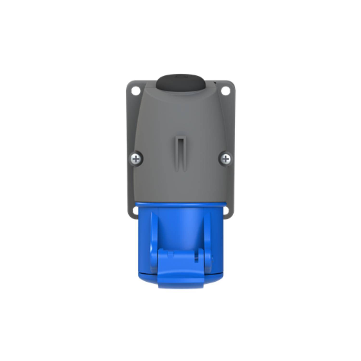 Amphenol 16 Ampere CEE Wandsteckdose 3-polig (2P+PE) Buchse, Kodierung 6h blau 200/250V Frequenz 50 und 60Hz - 1 Stück
