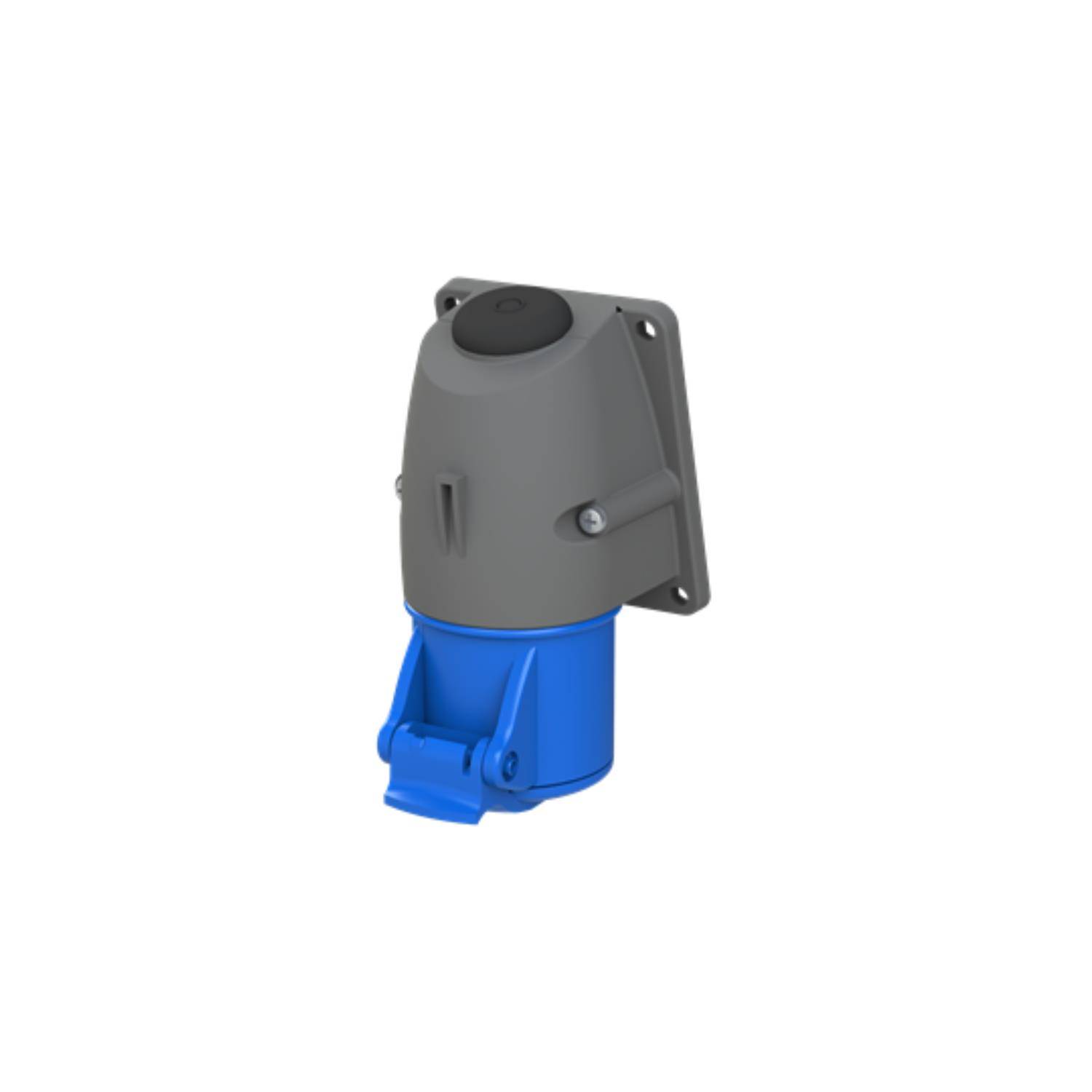 Amphenol 16 Ampere CEE Wandsteckdose 3-polig (2P+PE) Buchse, Kodierung 6h blau 200/250V Frequenz 50 und 60Hz - 1 Stück
