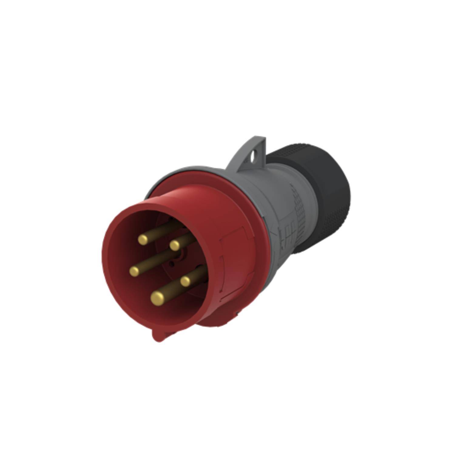 Amphenol 16 Ampere CEE Steckverbinder 5-polig (3P+N+PE) Stift, Kodierung 6h rot 200/346V bis 240/415V Frequenz 50 und