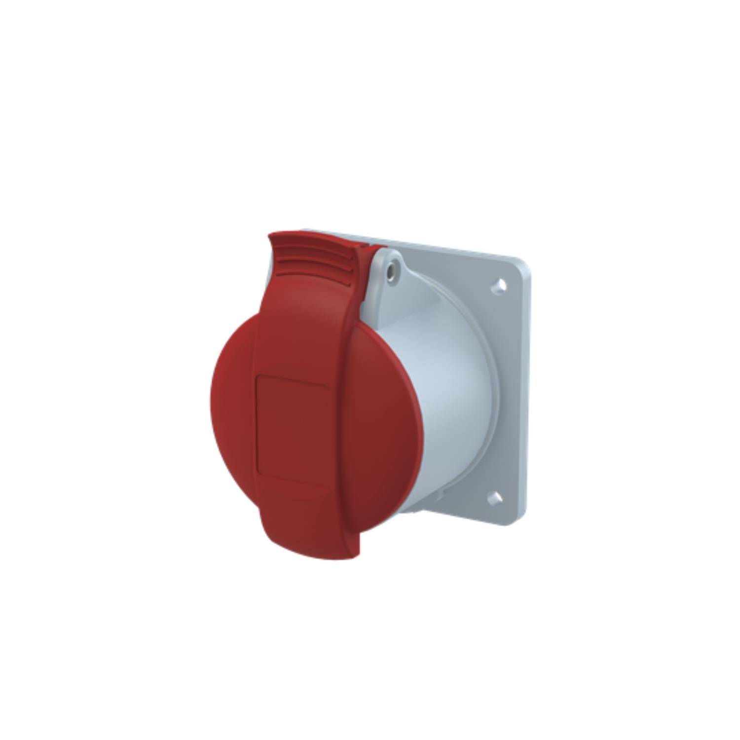 Amphenol 16 Ampere CEE Einbausteckdose 5-polig (3P+N+PE) Buchse, Kodierung 6h rot 200/346V bis 240/415V Frequenz 50 und