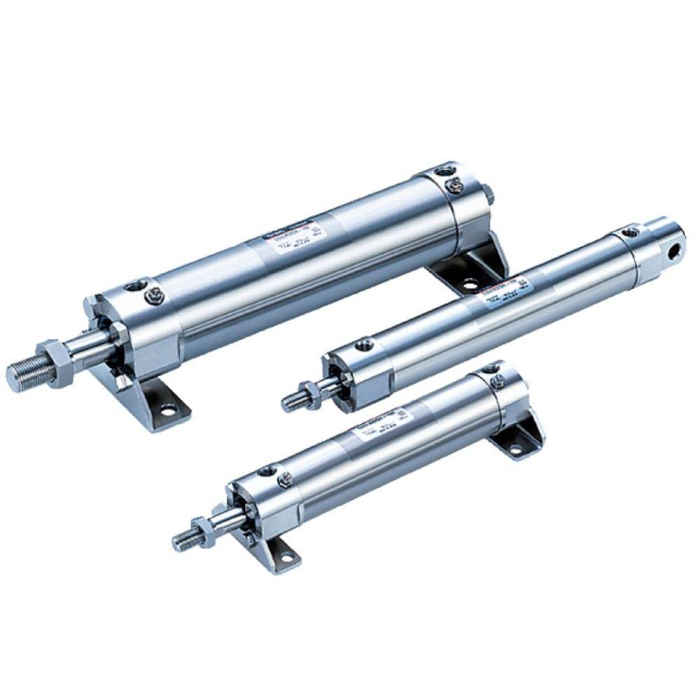SMC Rundzylinder CJ5B10SV-15 - Doppeltwirkend - rostfreier Stahl - FKM-Dichtungen - elastische Dämpfung - Kolben-Ø 10 mm - Hub 15 mm