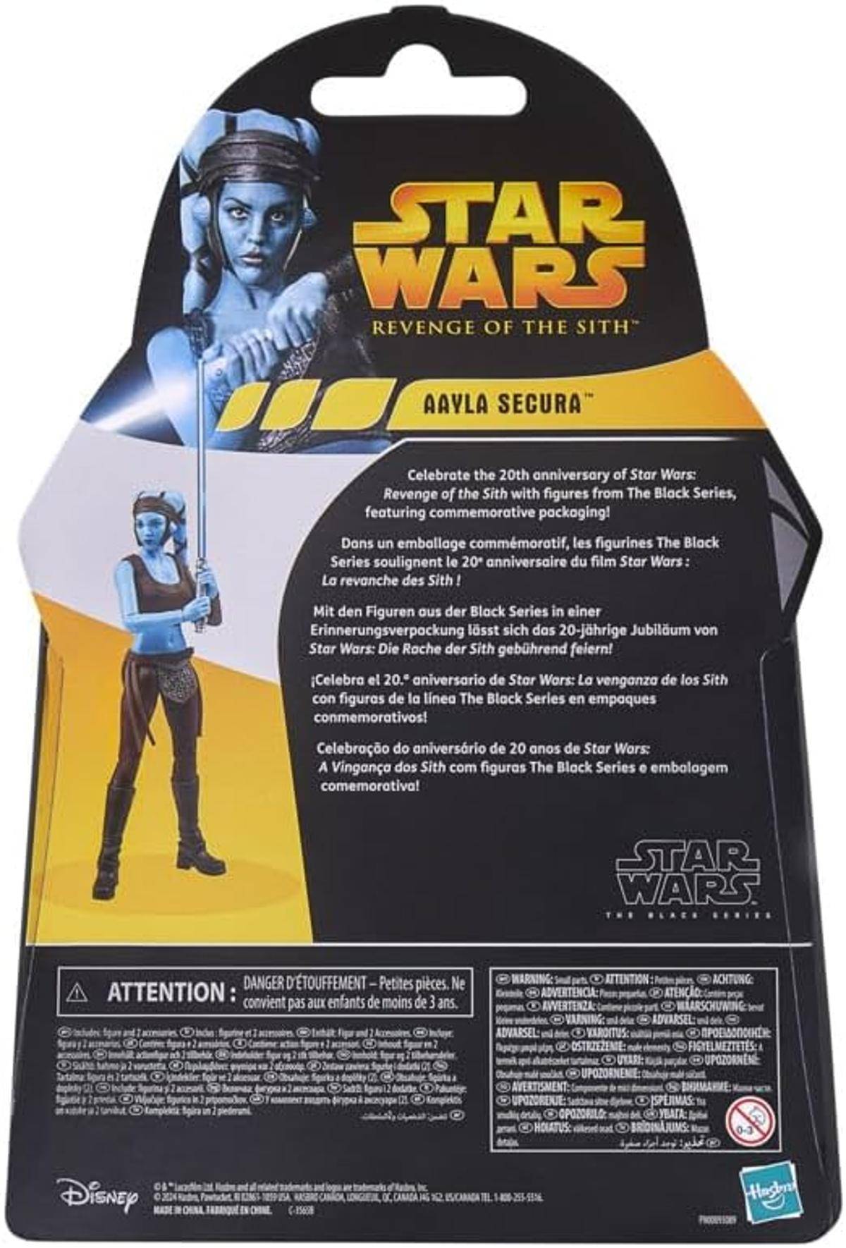 Star Wars The Black Series Aayla Secura Rache der Sith Action-Figur 4+ 15 cm