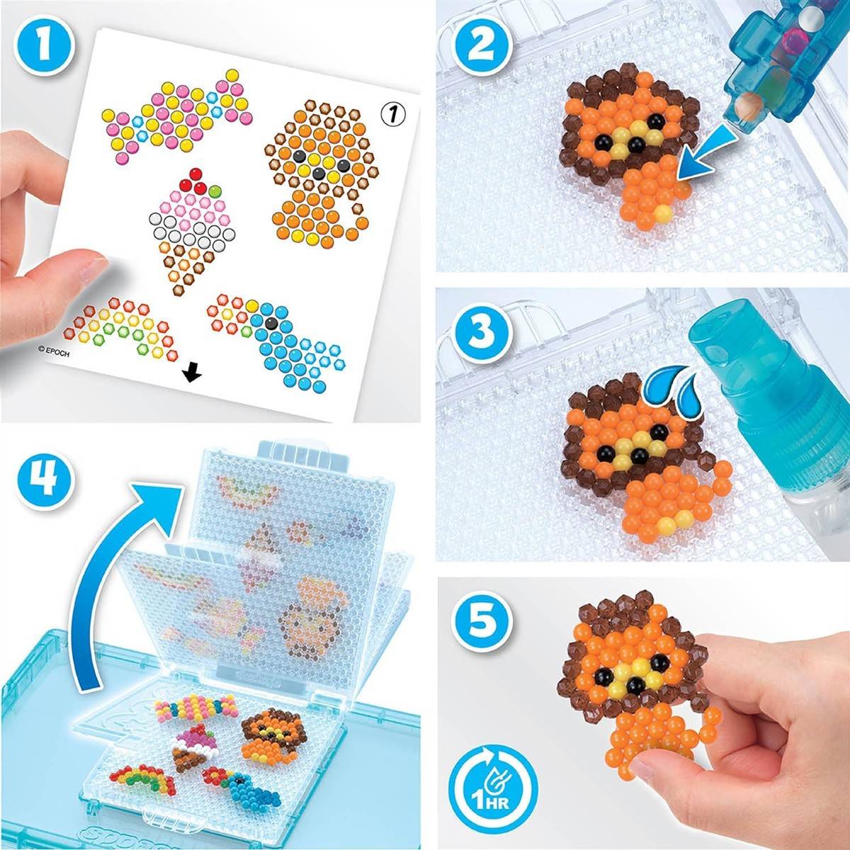 Aquabeads 31506 Pastell Märchenwelt Set Nachfüllset Wasserperlen 4+ ohne Bügeln