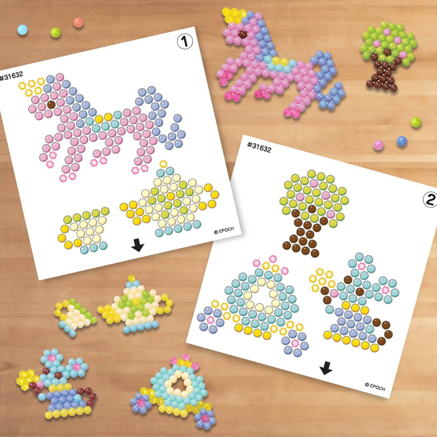Aquabeads 31506 Pastell Märchenwelt Set Nachfüllset Wasserperlen 4+ ohne Bügeln