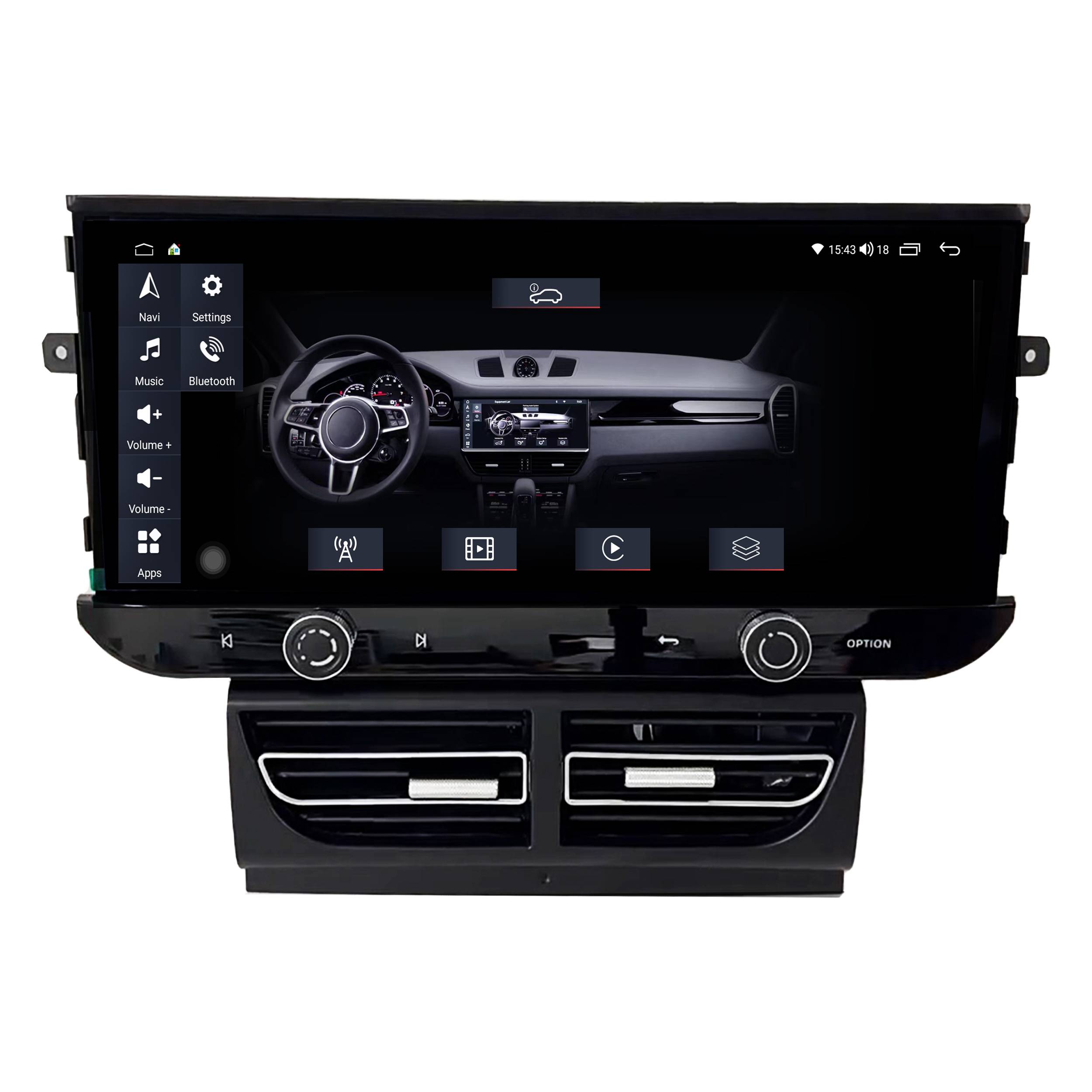 Für Porsche Macan (RHD) PCM 3.1 12.3" Touch Android Autoradio Navi GPS CarPlay