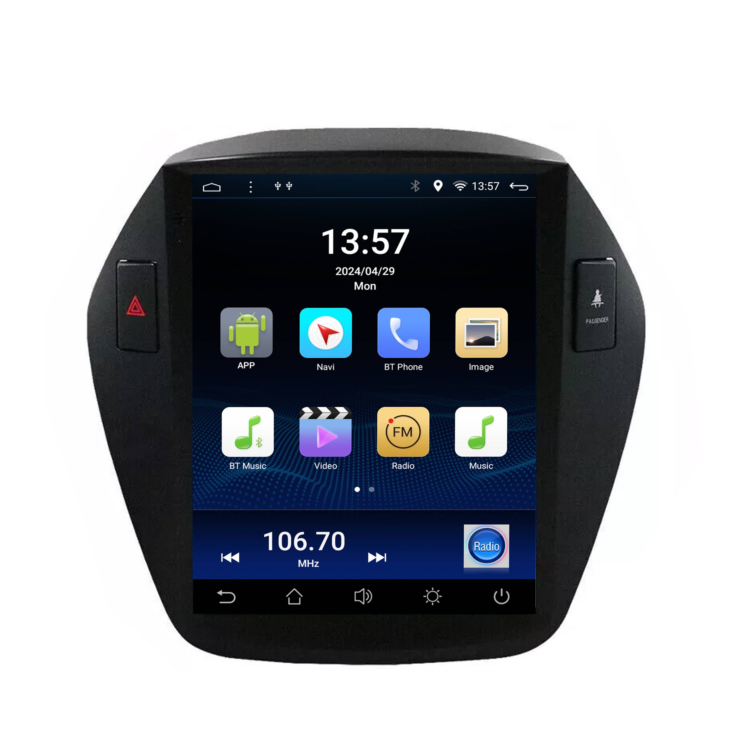 Für HYUNDAI iX35 Tucson 9.7" Touch Android Autoradio GPS CarPlay AndroidAuto