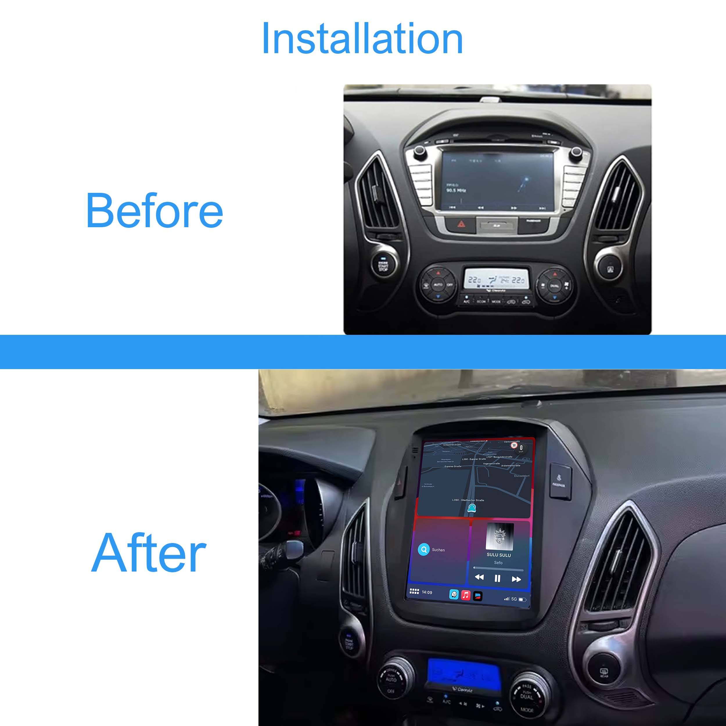 Für HYUNDAI iX35 Tucson 9.7" Touch Android Autoradio GPS CarPlay AndroidAuto