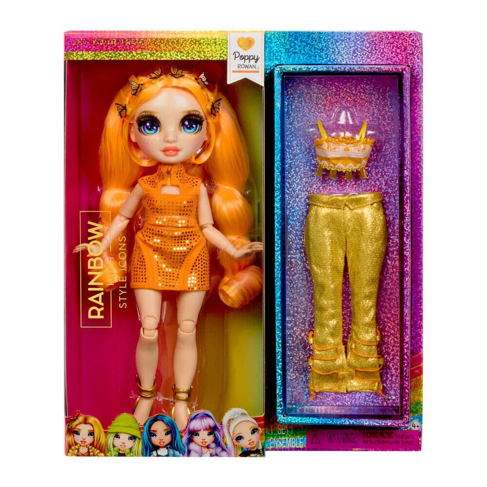 Modische Puppen von Rainbow High Style Icons Mohnpuppe