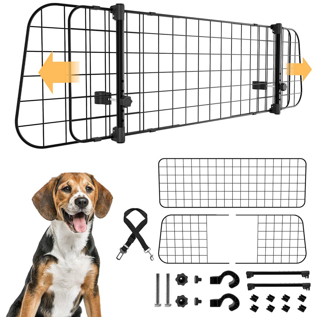 Hundegitter-Auto Trenngitter verstellbar Schutzgitter Kofferraumgitter Autogitter Hundeschutzgitter Hundebox Sicherheitsgitter