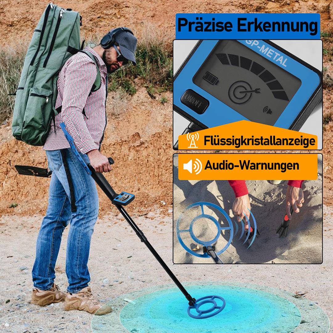 Metalldetektor Metallsuchgerät Detector Schatzsuche Münzen Suchgerät Wasserdicht Digital Display
