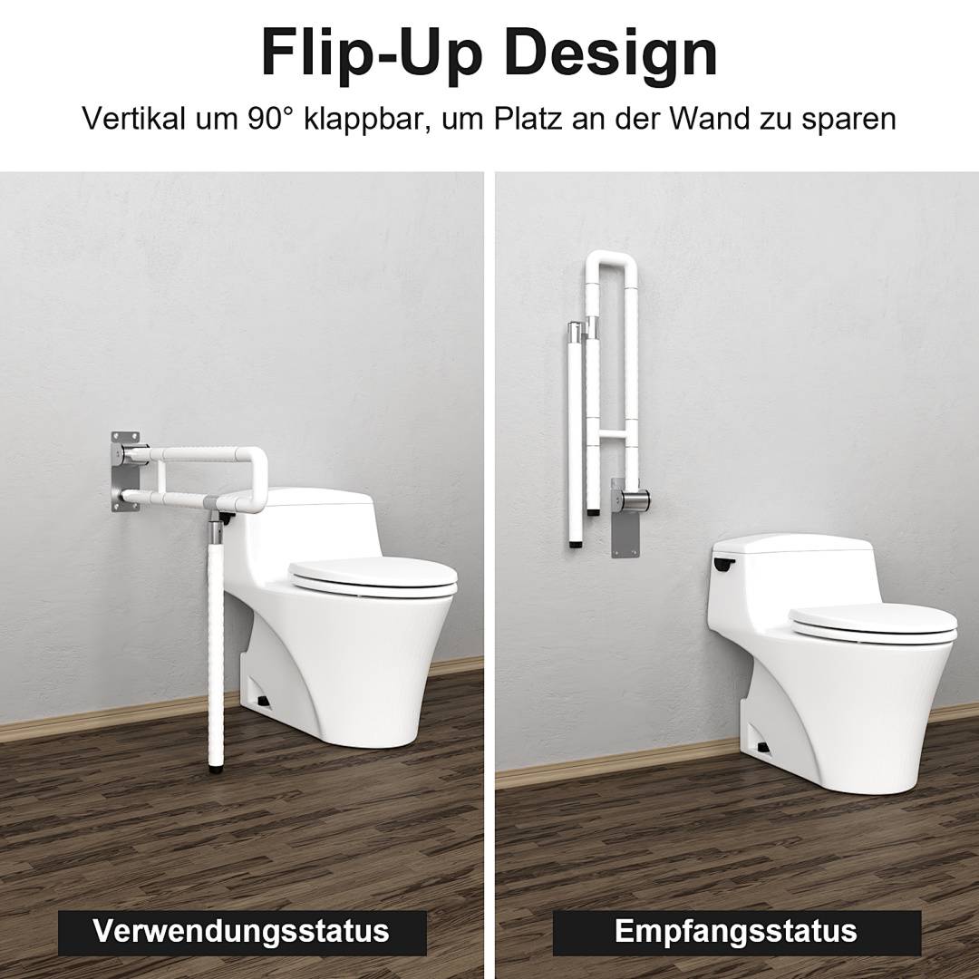 Stützgriff Klappgriff Aufstehhilfe WC Haltegriff Griff Stützklappgriff Stütz Halterung Handlauf