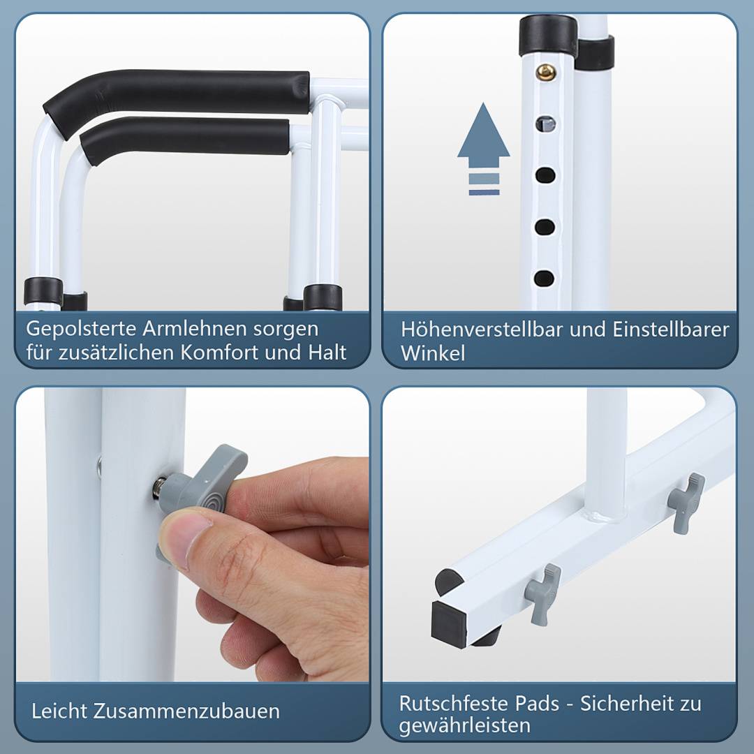 WC Aufstehhilfe Toilettenstütze Toilettengestell Stützhilfe WC Toiletten Stützgestell Toiletten WC Toilettengestell