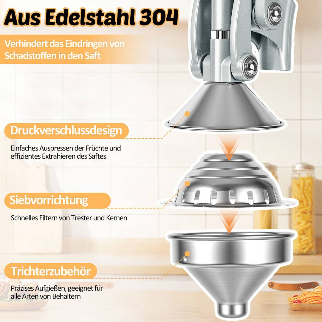 Handentsafter Saftpresse Entsafte Edelstahl Zitruspresse Entsafter Obstpresse Frucht Orangen von