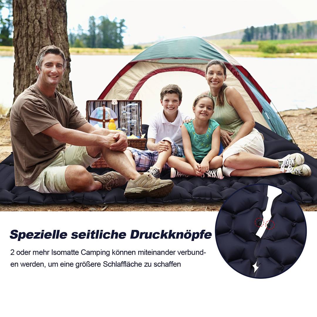2x Camping Isomatte, Isomatte Camping Aufblasbar, 8.5cm Dicke Isomatten Camping Ultraleicht mit Kissen Isomatte Selbstaufblare Schlafmatte für