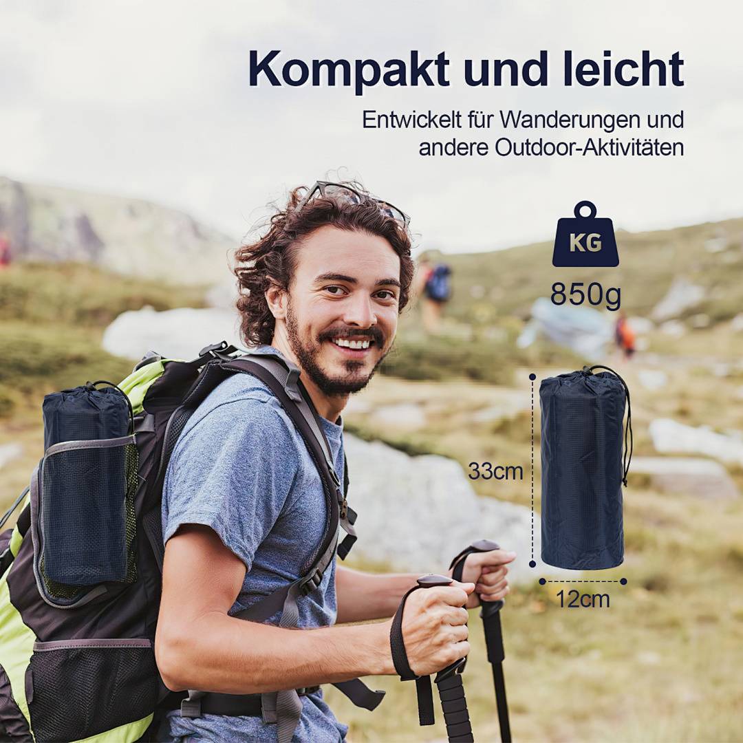 2x Camping Isomatte, Isomatte Camping Aufblasbar, 8.5cm Dicke Isomatten Camping Ultraleicht mit Kissen Isomatte Selbstaufblare Schlafmatte für