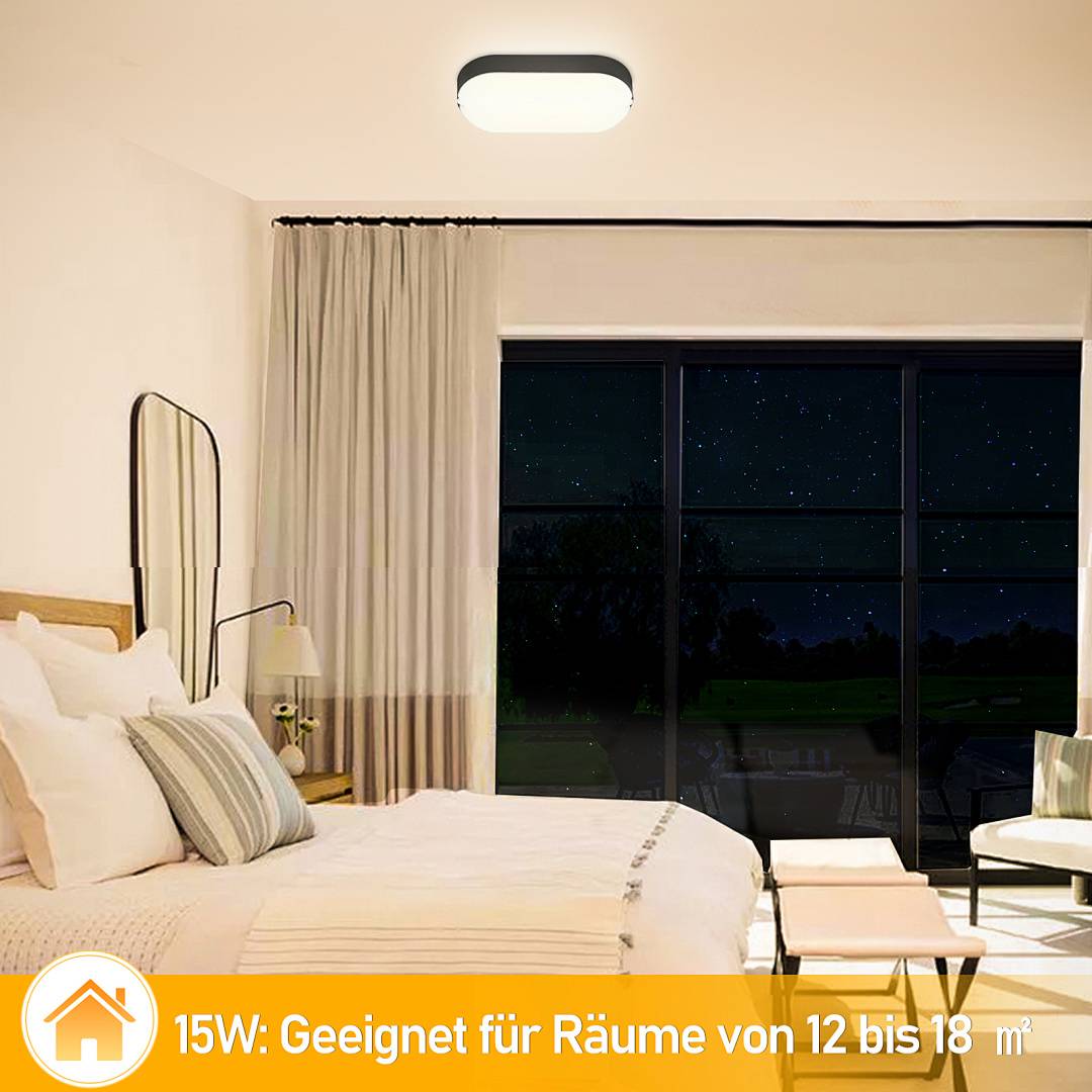 2x LED Feuchtraumleuchte Wannenleuchte Deckenleuchte Feuchtraumlampe Lampe Ovalleuchte Leuchte Lamp Feuchtraumwannenleuchte