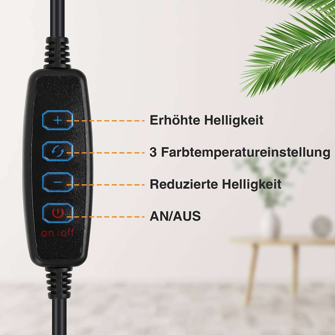 LED Schreibtischlampe Dimmbar Tischlampe 10W Leselampe Tischleuchte Nachttischlampe USB Lampe Nachttisch