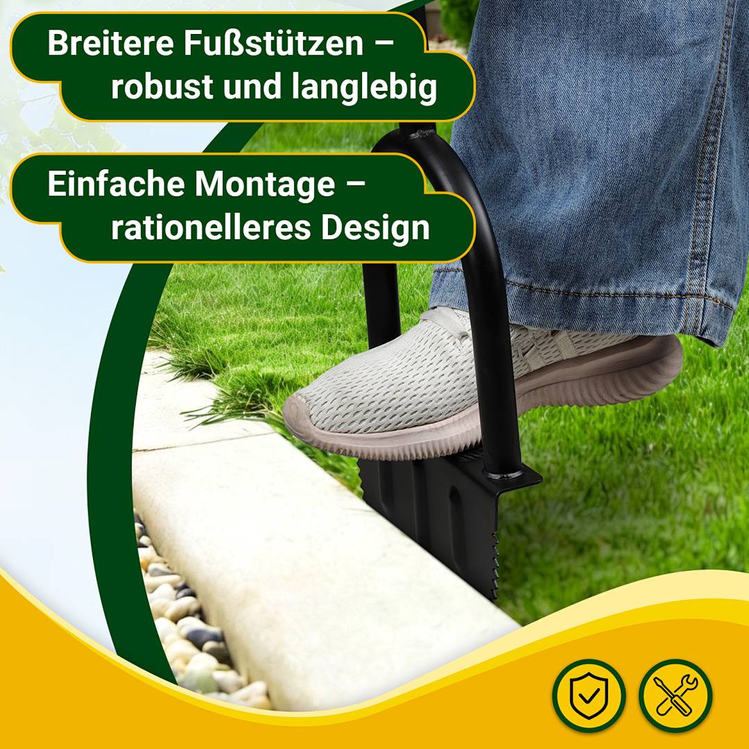 Rasenkantenstecher spitz mit T-Griff Rasenkantenschneider Rasenrandstecher Rasenkanten schneiden Rasenkanten Werkzeug formen Rasenkanten abstechen