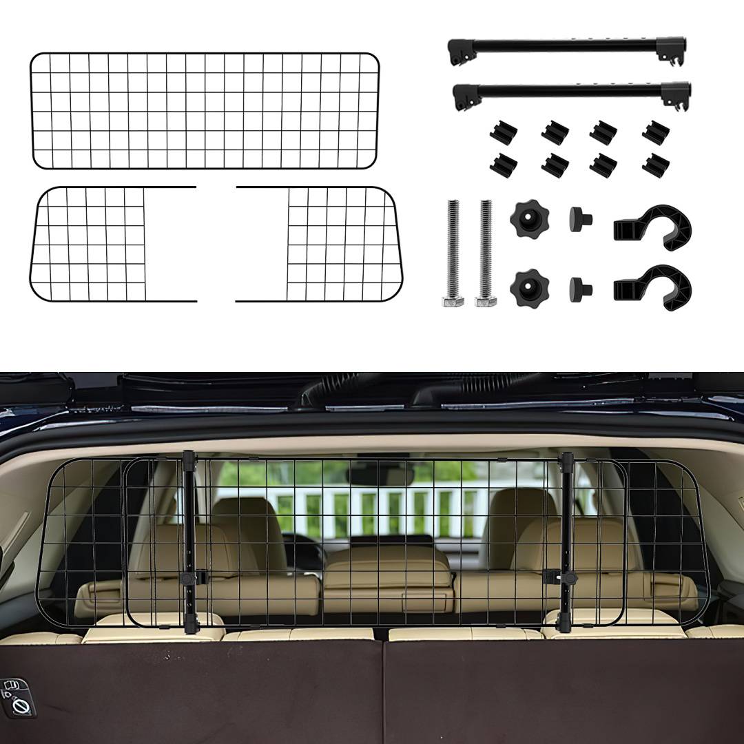 Hundegitter-Auto Trenngitter verstellbar Schutzgitter Kofferraumgitter Autogitter Hundeschutzgitter Hundebox Sicherheitsgitter