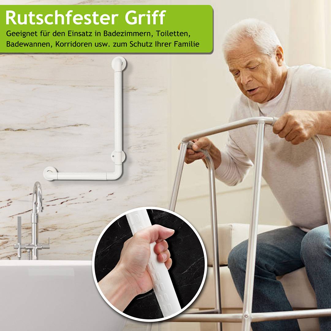 Haltegriffe Badewannengriff Duschgriff Edelstahl Senioren Rutschfest Sicherheitsgriffe Badezimmer Wandhaltegriff 60 x 40 cm