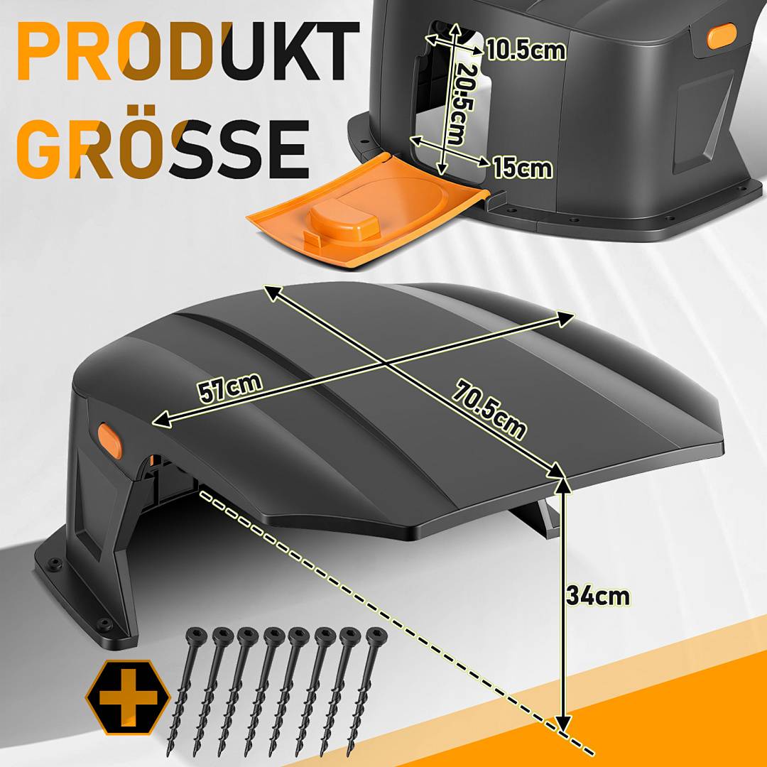 Rasenmäher Garage Mähroboter Dach Klappbar Rasenroboter Carport Überdachung Mower Robomove Roboter