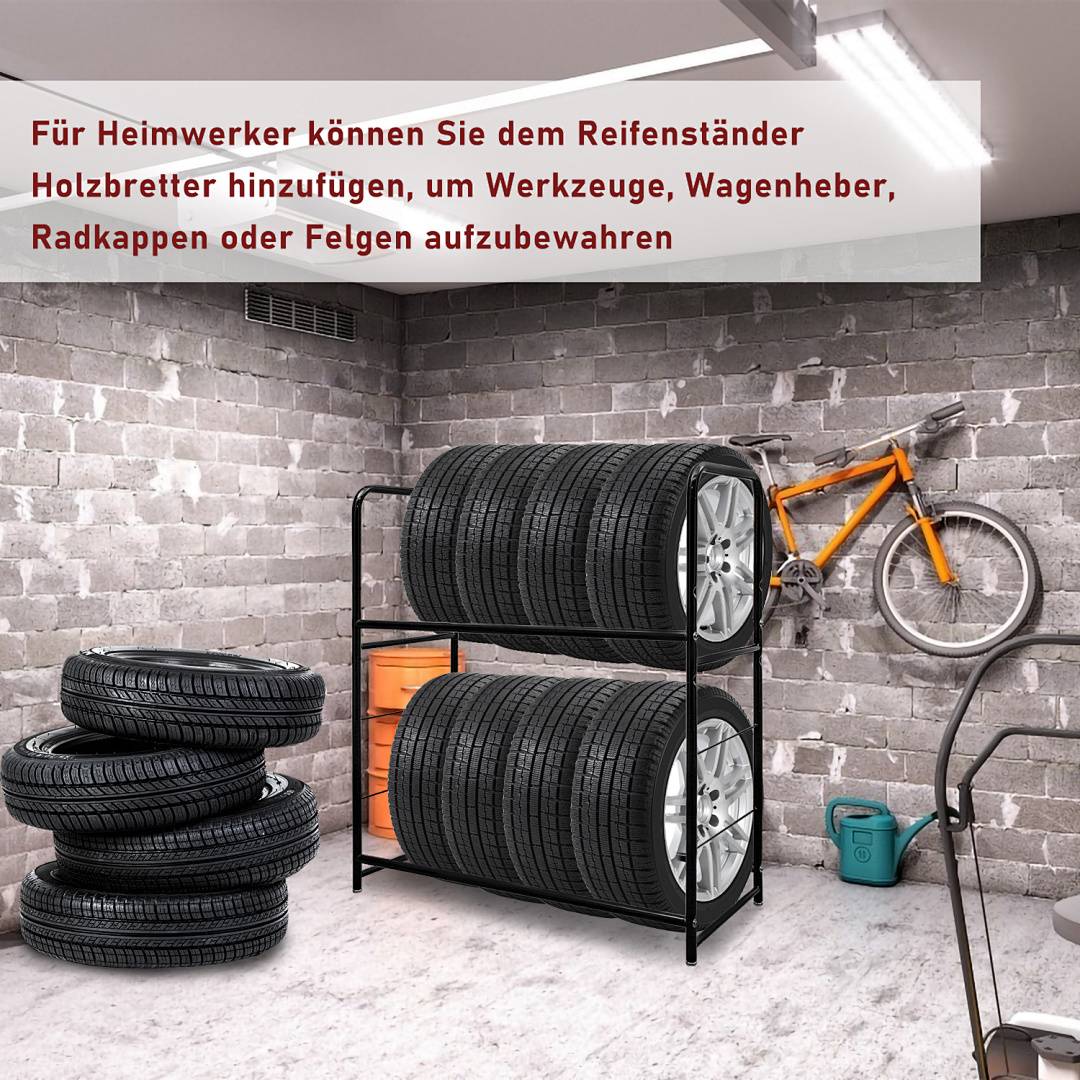 Reifenständer Reifenregal Reifenhalter Felgenständer Lagerregal Werkstattregal Felgenregal höhenverstellbar Profi