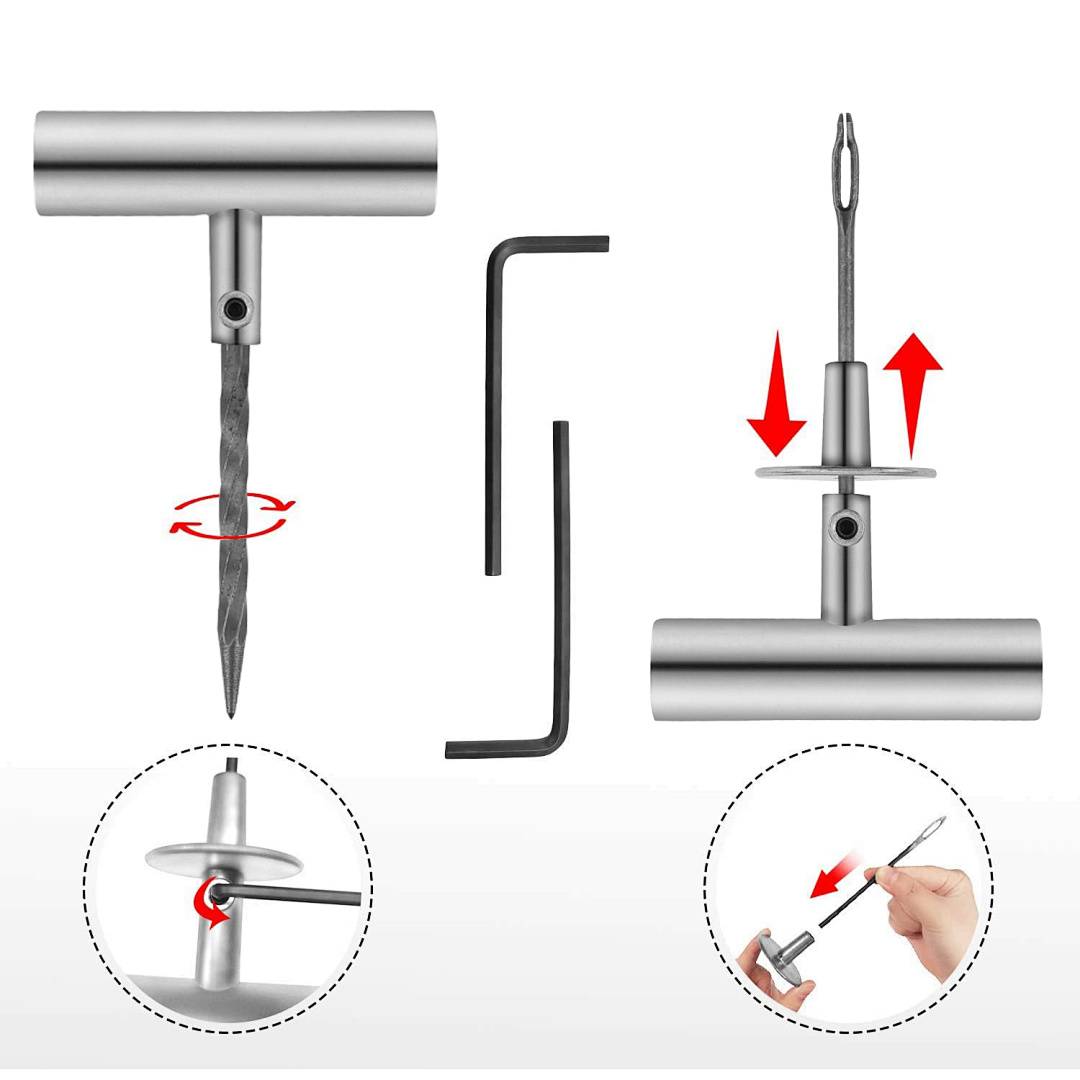 Reifenreparatur 73tlg Reifen-Reparatur-Set Reifen Pannenset Reifenflickzeug Autoreifen Pannenset Reparatur