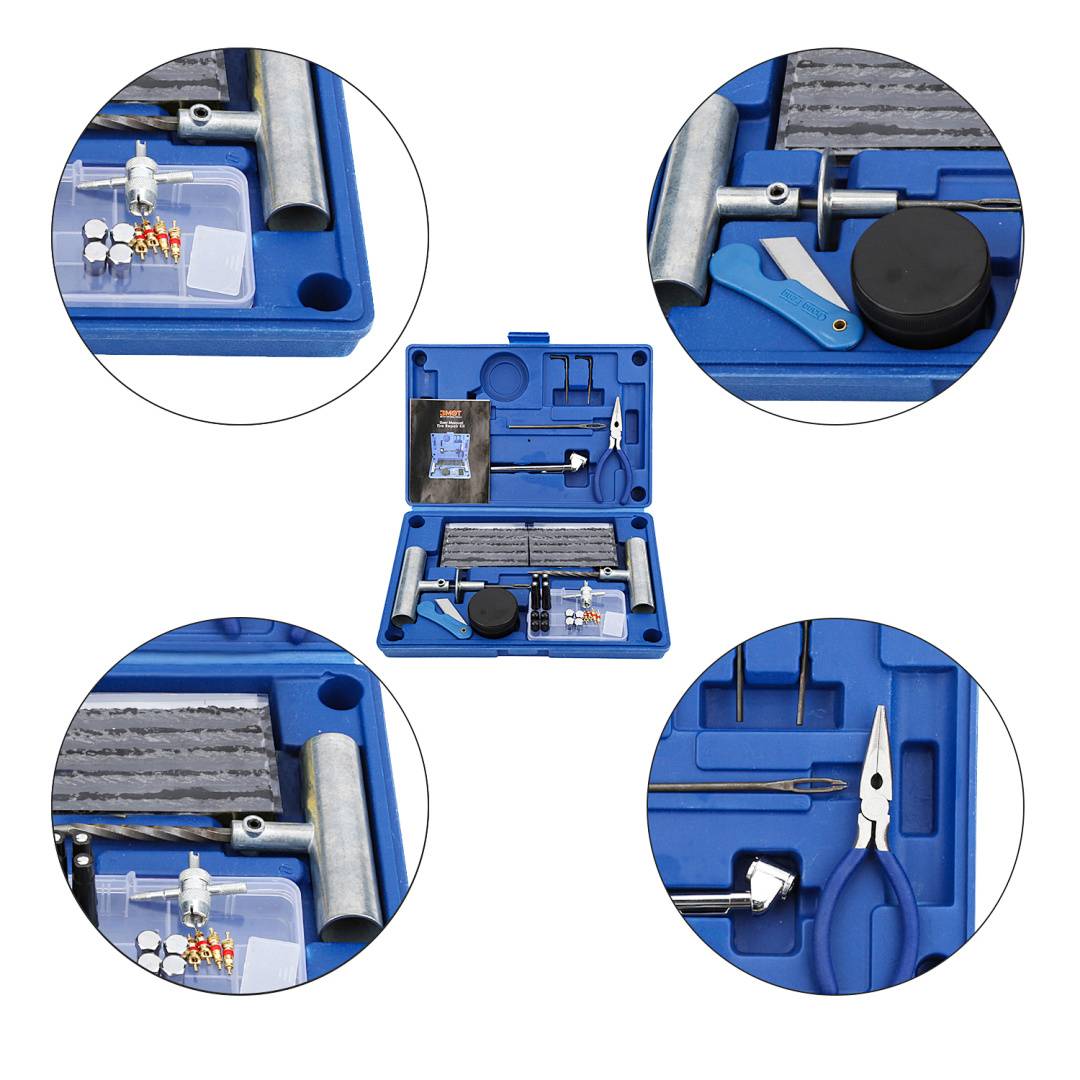 Reifenreparatur 73tlg Reifen-Reparatur-Set Reifen Pannenset Reifenflickzeug Autoreifen Pannenset Reparatur