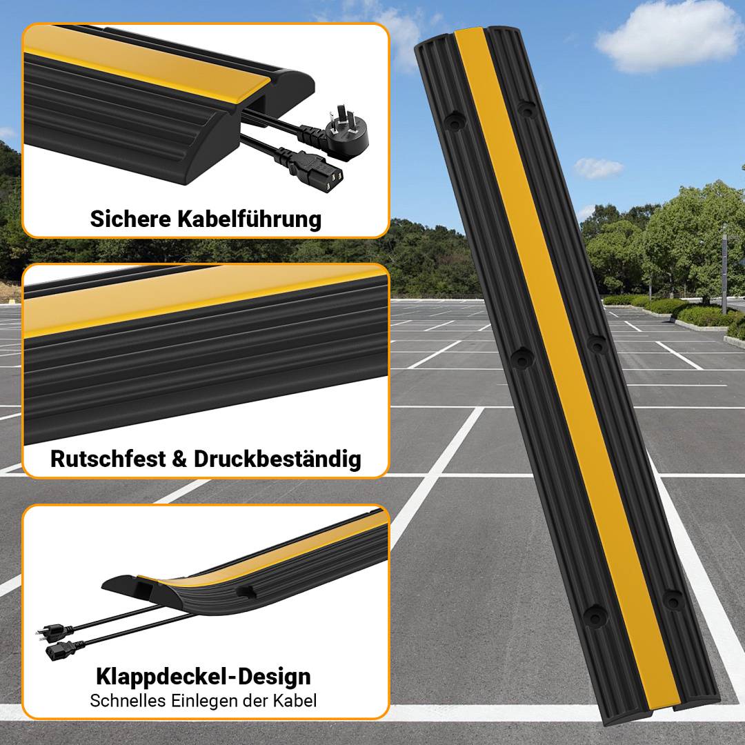 4x Kabelrinne Überfahrbar Kabelbrücke Überfahrschutz Kabel Brücke Boden Handelsüblichem Thermoplastischem