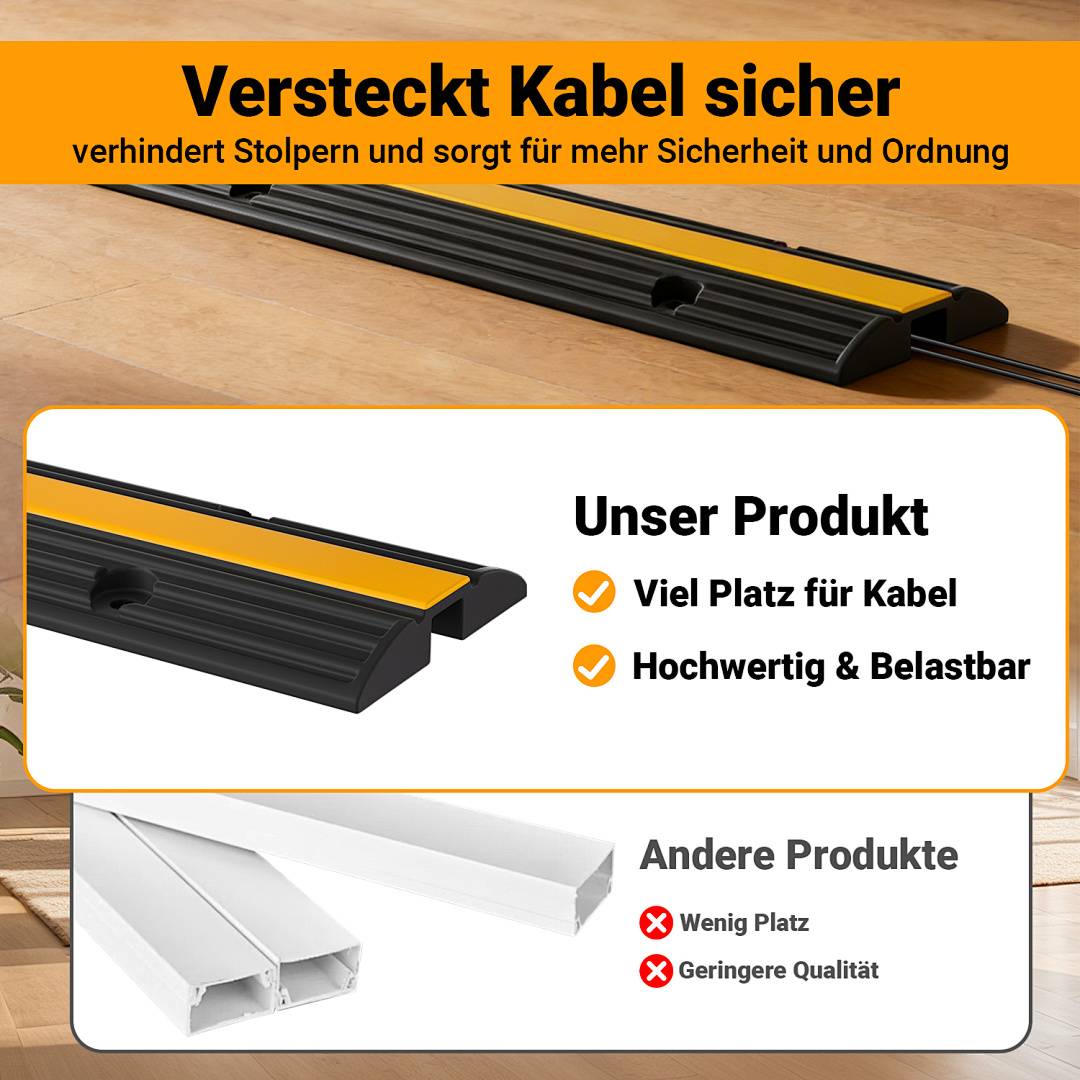 4x Kabelrinne Überfahrbar Kabelbrücke Überfahrschutz Kabel Brücke Boden Handelsüblichem Thermoplastischem