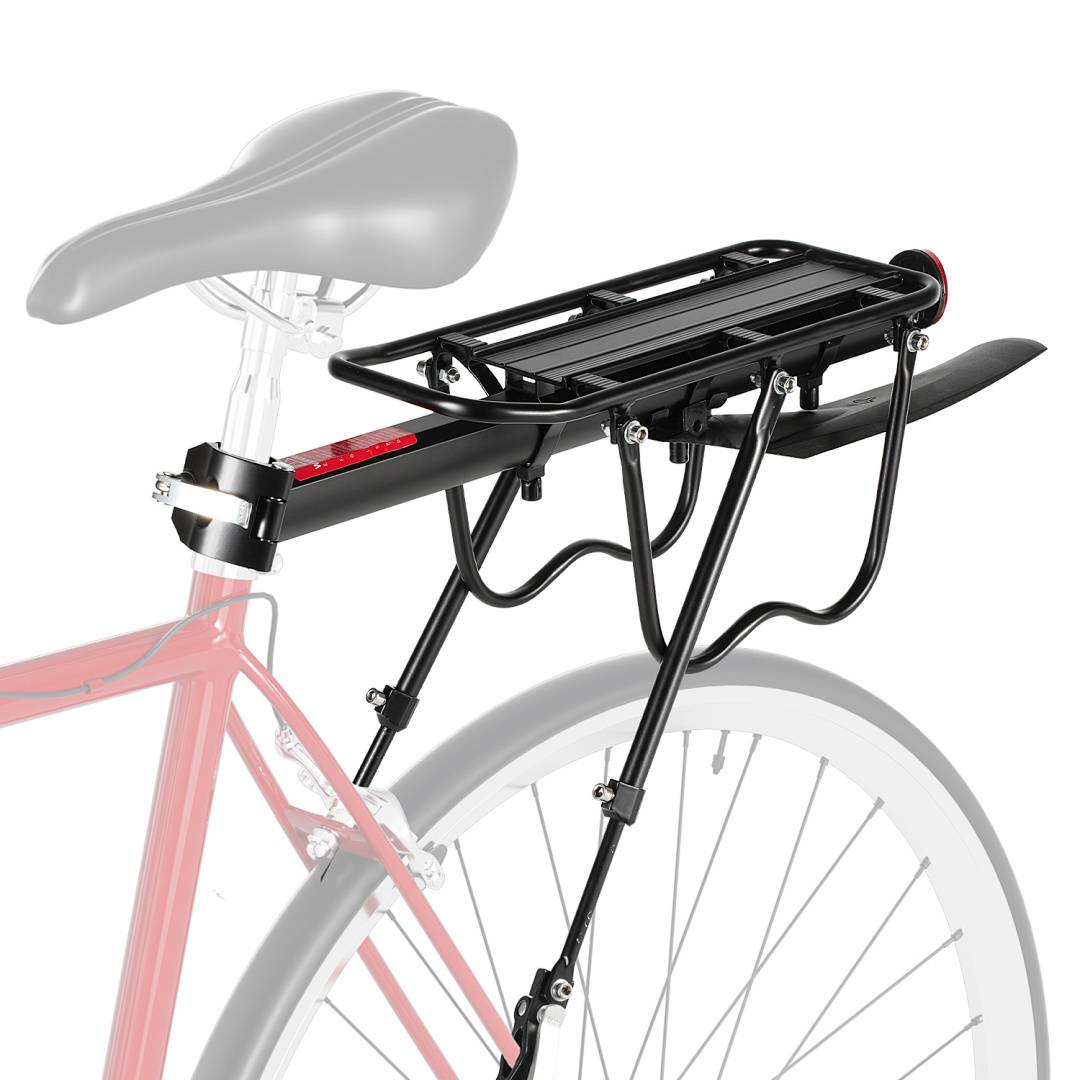 Fahrrad Gepäckträger für 24-29 Zoll Alu MTB Heckträger Sattelstütze Träger e-Bike verstellbar