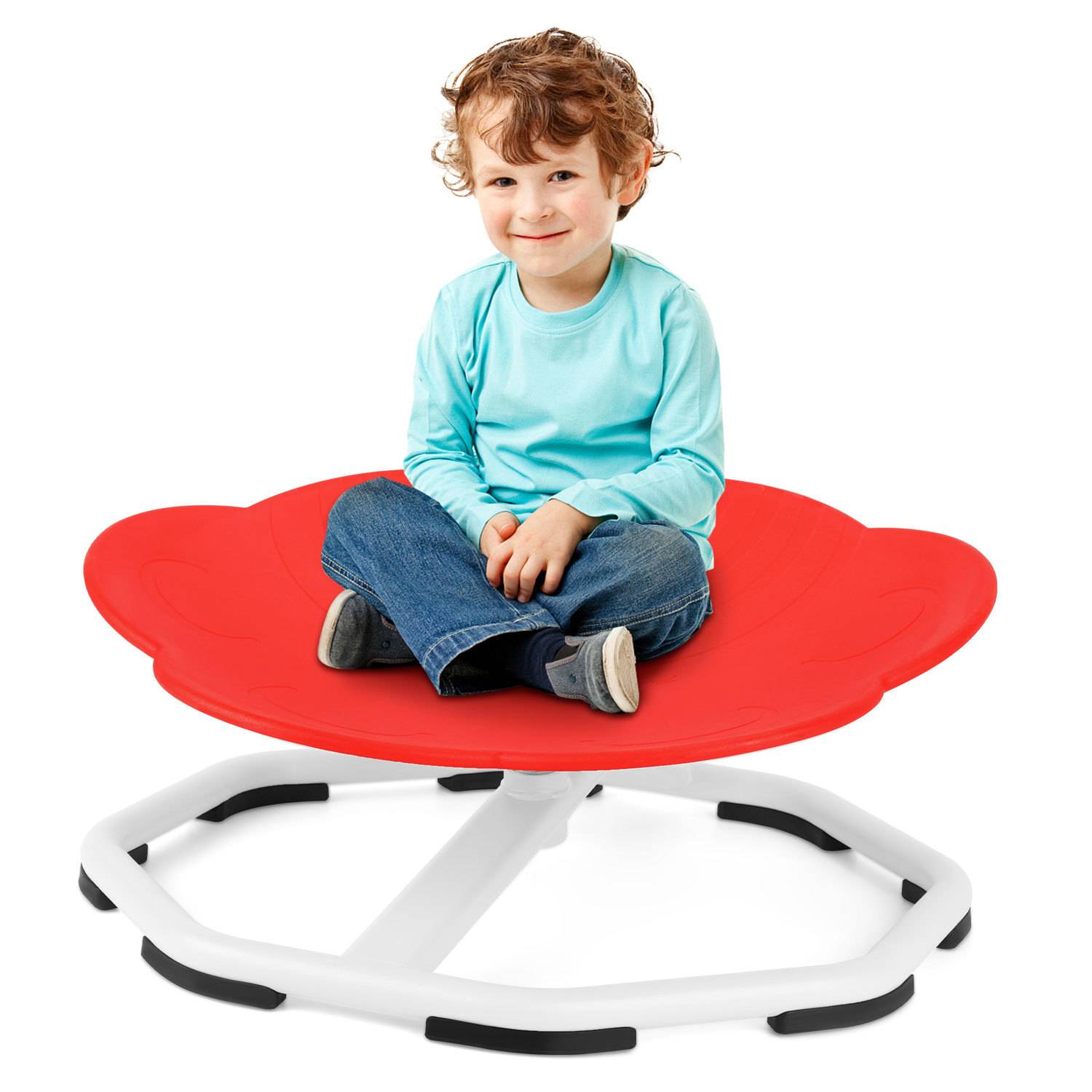 Sensorischer Kinderstuhl 360° Drehstuhl für Kinder, Katzenkrallen-Stil Rot, 100 kg