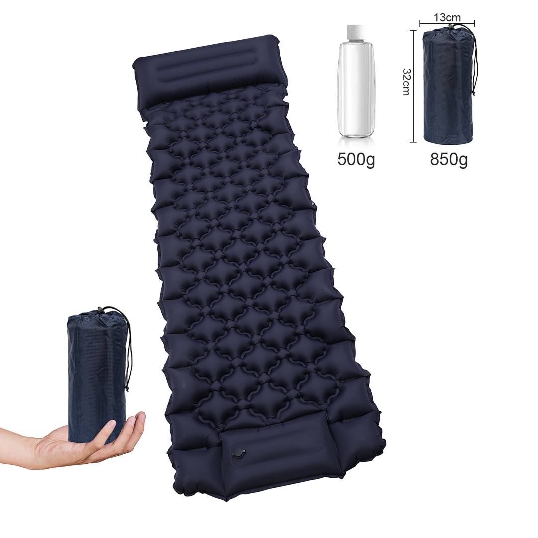 Camping Isomatte, Isomatte Camping Aufblasbar, 8.5cm Dicke Isomatten Camping Ultraleicht mit Kissen Isomatte Selbstaufblare Schlafmatte für Camping