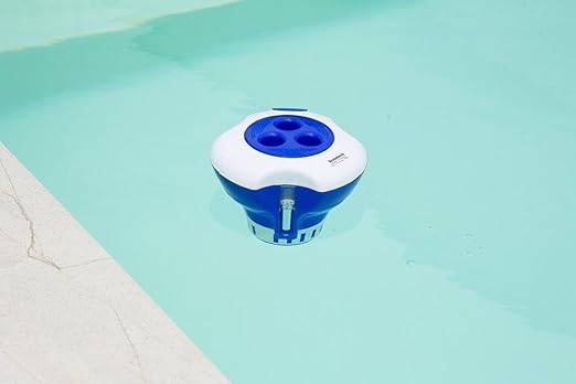 Steinbach | Chlordosierschwimmer mit Thermometer | schwimmfähig | ideale Poolpflege | robust & langlebig