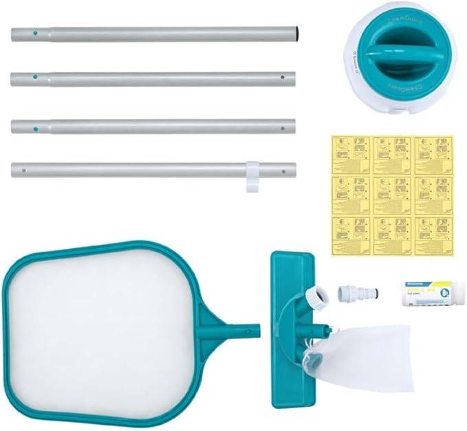 Bestway Poolpflege Komplett-Set AquaClear Deluxe für Poolgrößen bis 396 cm
