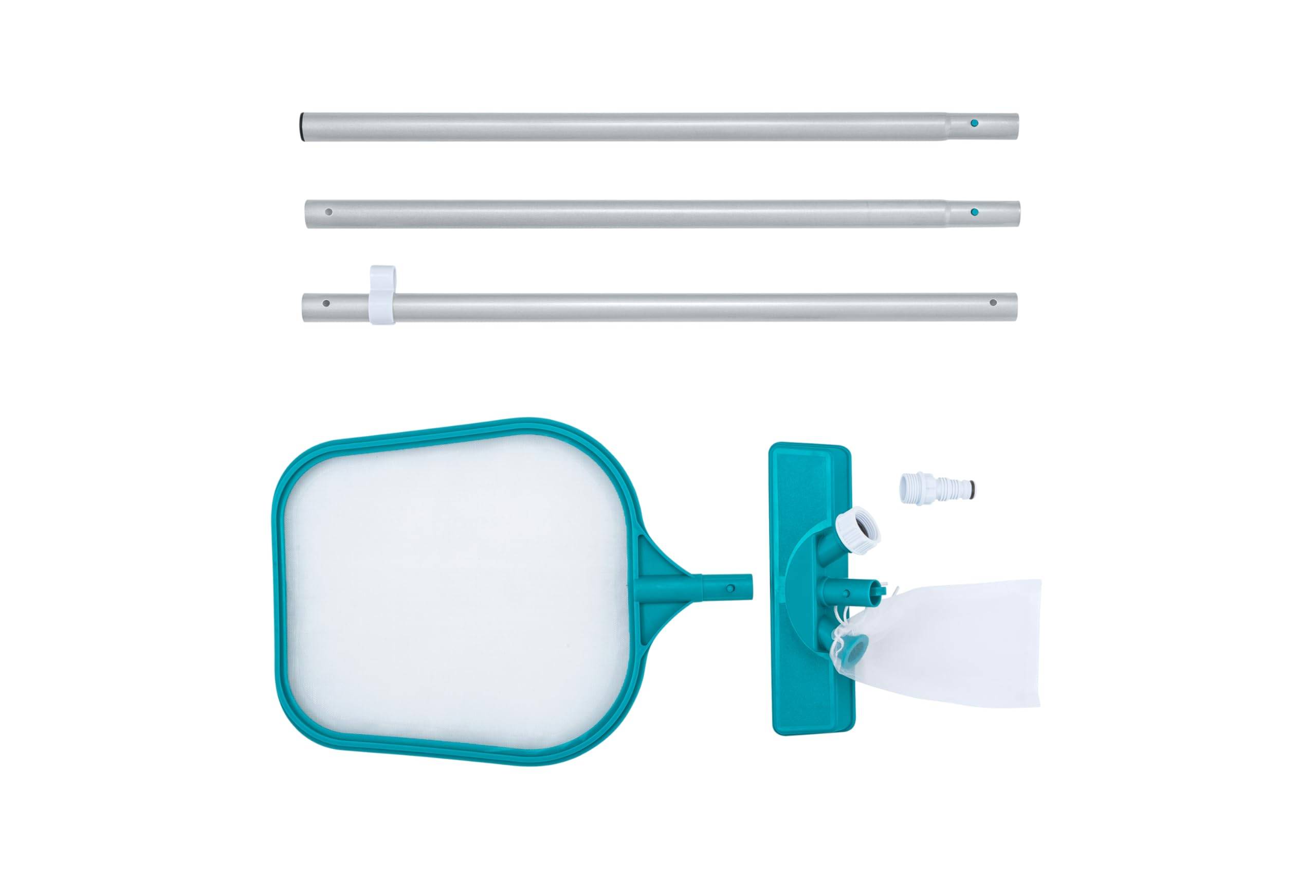 Bestway Poolpflege Basis-Set mit Venturi-Sauger & Kescher für Poolgrößen bis 396 cm
