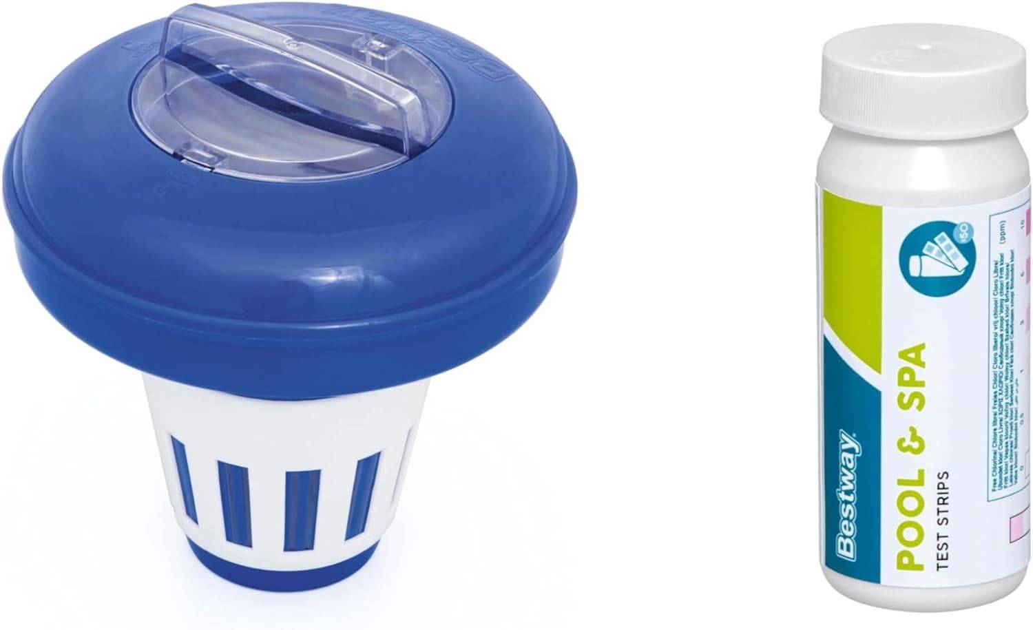 Bestway | Flowclear Dosierschwimmer Starter-Set | 16,5 cm Ø | Poolwasser sauber und kristallklar