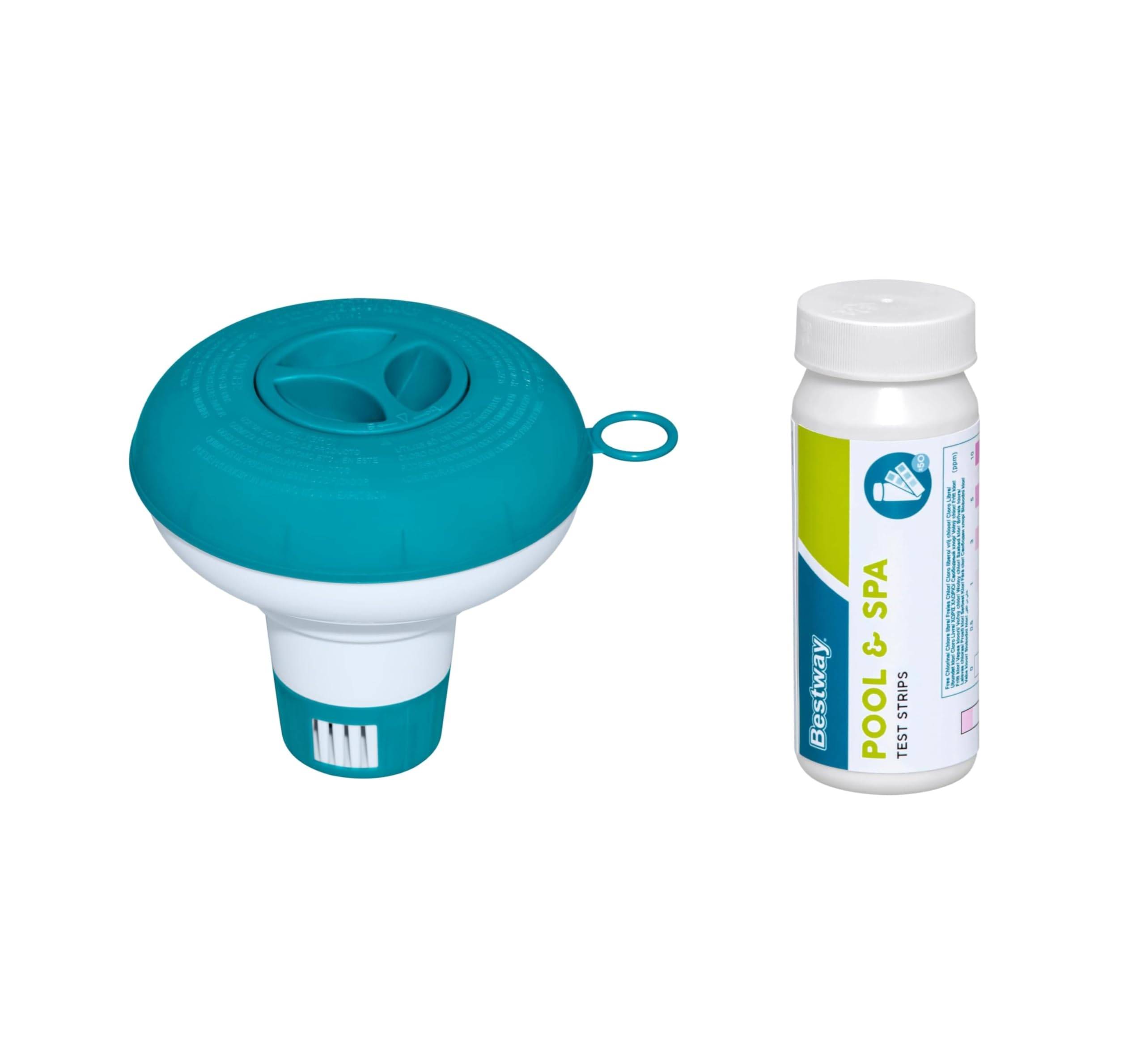 Bestway | Flowclear Dosierschwimmer Starter-Set | 12,5 cm Ø | Poolwasser sauber und kristallklar