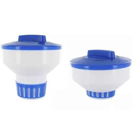 Steinbach | Dosierschwimmer Kit inkl. 50 Teststreifen | 18 cm Ø | Poolwasser sauber und kristallklar
