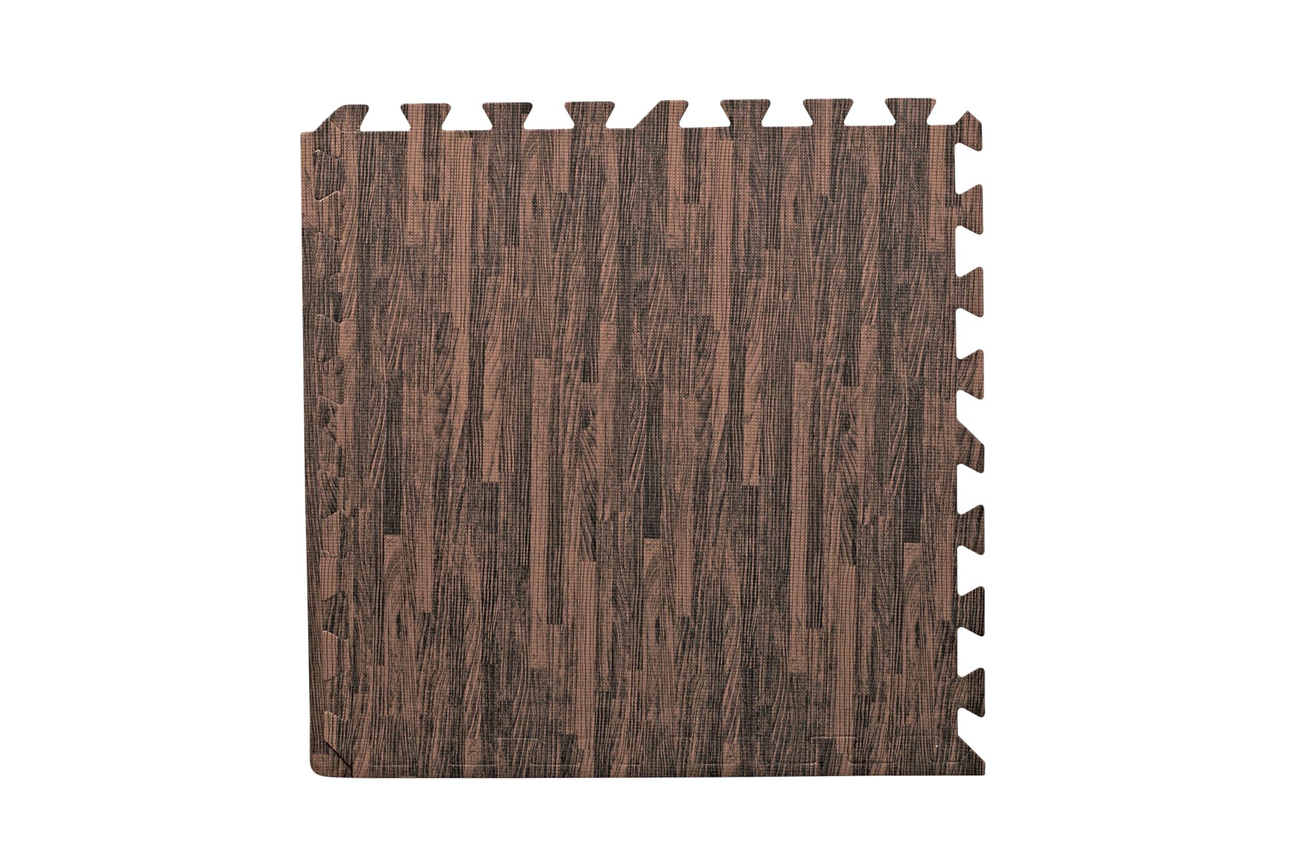 Bestway Pool-Bodenschutzfliesen Set 12 Stück á 50 x 50 cm, Holz-Optik (Palisander)