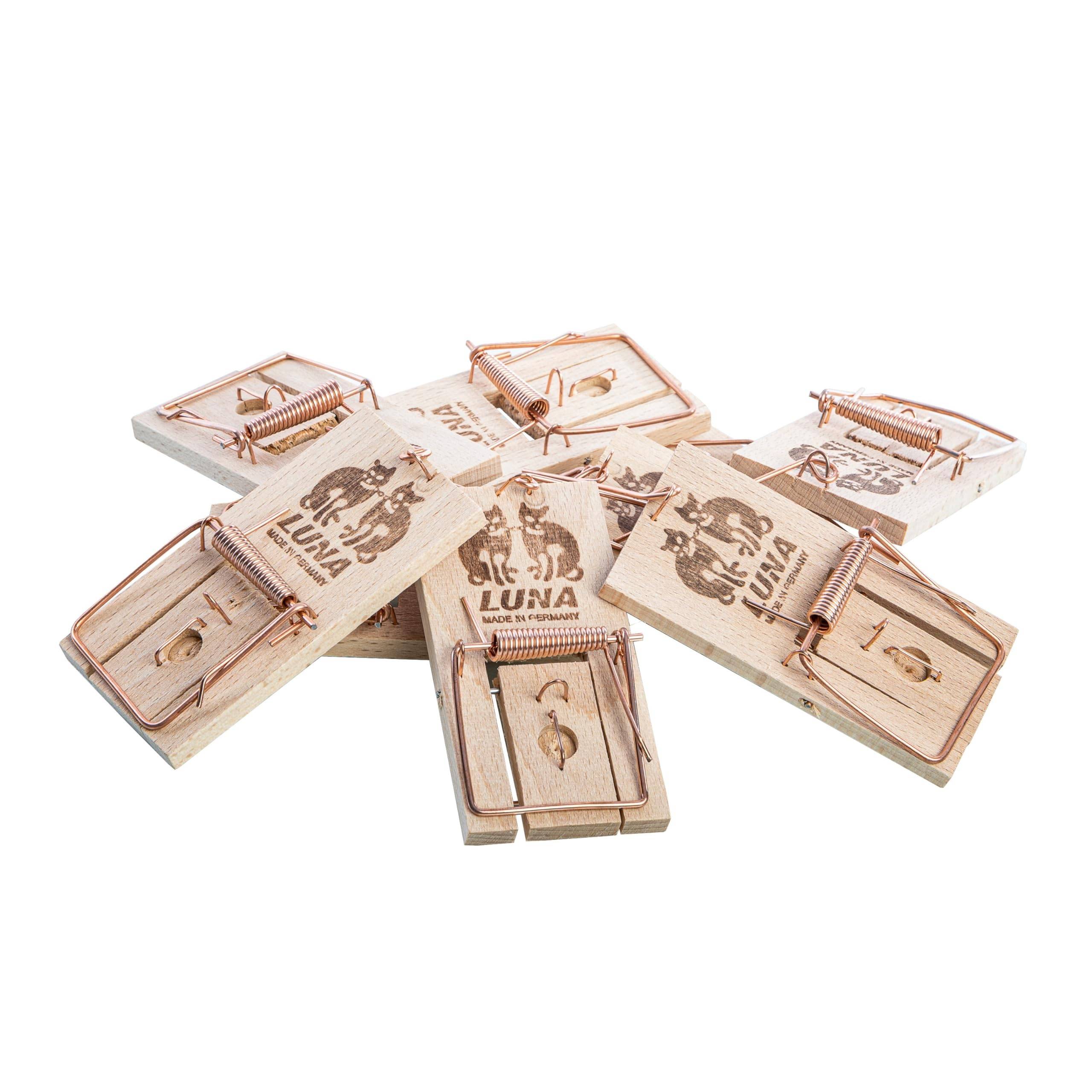 Neustanlo Classic | Mausefalle, Rattenfalle aus Holz | 20 Stück | Hohe Schlagkraft | Leicht zu verwenden | wiederverwendbar | Made in Germany