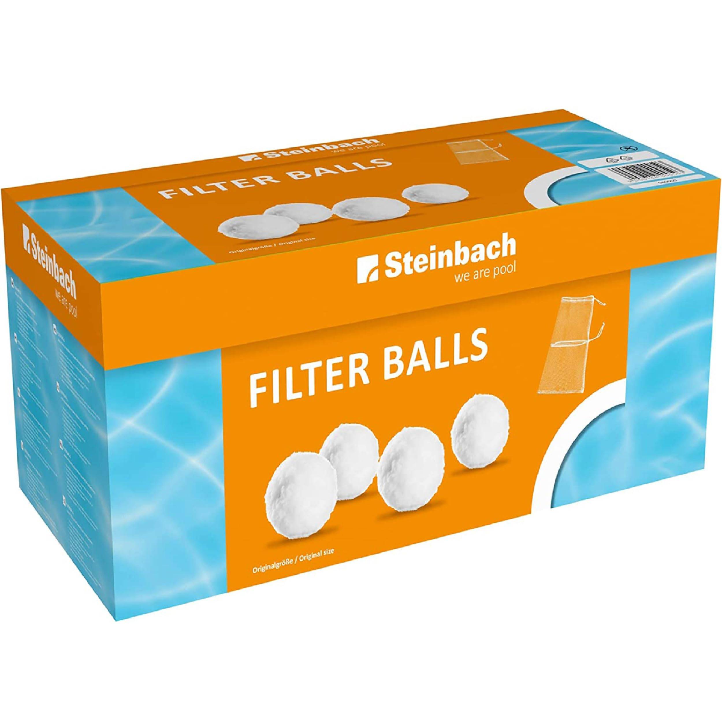 STEINBACH Filter Balls 700 g | Filterbälle ersetzt 25 kg Filtersand | filtert bis zu 1,5 μm | einfache Anwendung & hohe Schmutzaufnahme | für
