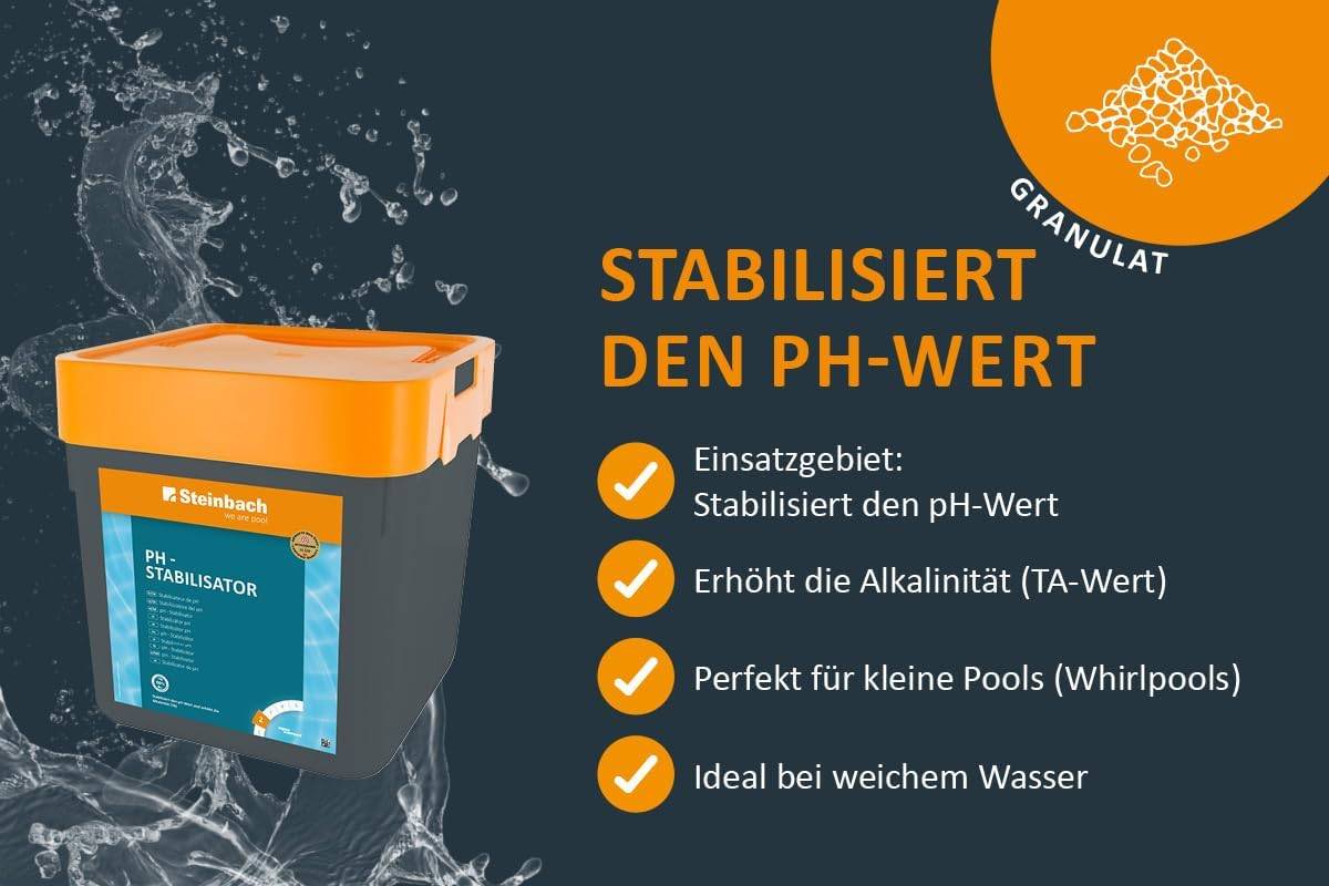 Steinbach | Poolpflege pH-Stabilisator | 5 kg | zur optimalen pH-Wert-Einstellung | effiziente Wasserpflege | einfache Anwendung #1