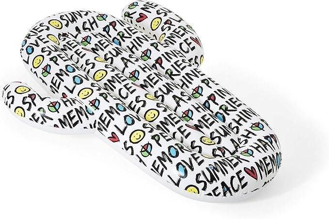 Bestway Luftmatratze in Kaktus-Design, Summer Quotes, 185 x 155 cm