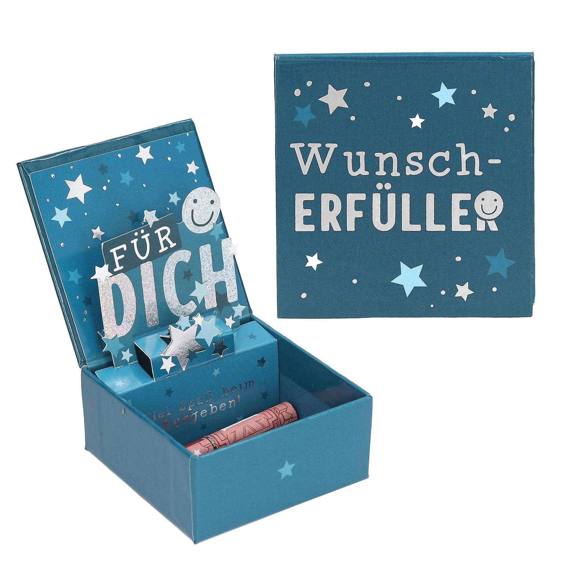 Depesche | WUNSCHERFÜLLER Pop Up Box für Geldgeschenke | 3D Geschenkbox mit Magnetverschluss | für Gutscheine & Geld | 1 Stück, Design zufällig |