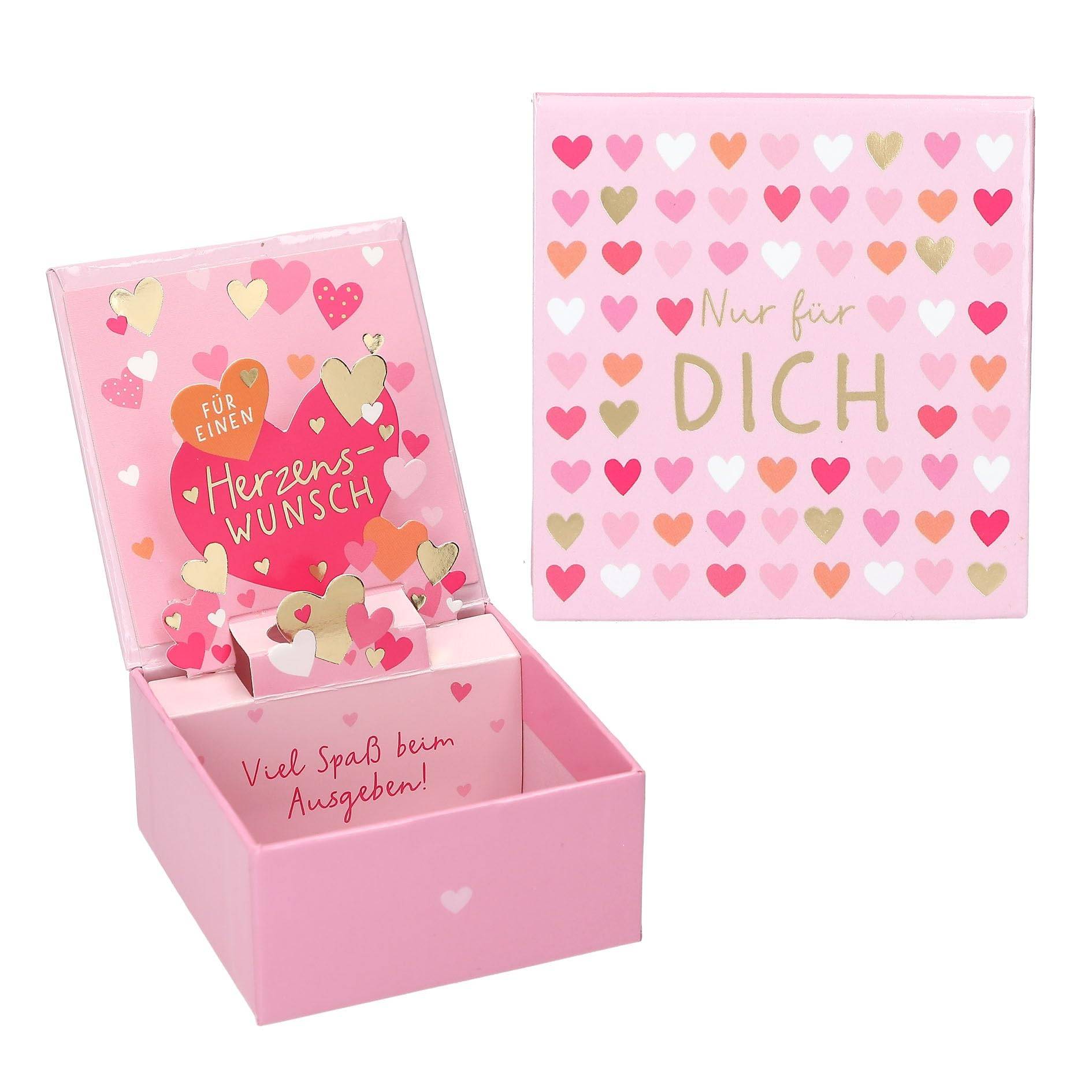 Depesche | WUNSCHERFÜLLER Pop Up Box für Geldgeschenke | 3D Geschenkbox mit Magnetverschluss | für Gutscheine & Geld | 1 Stück, Design zufällig |