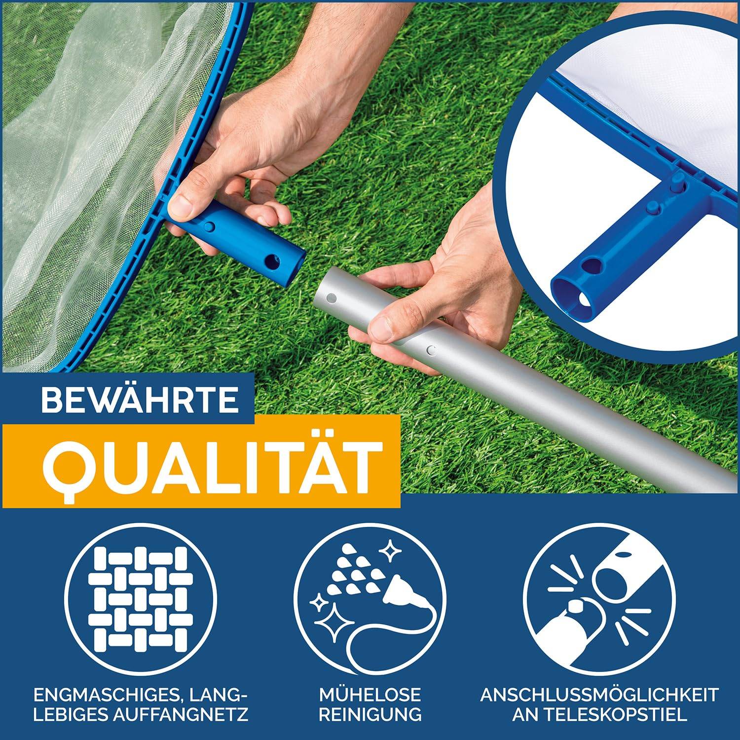 Bestway Poolkescher AquaNet für Bestway Teleskopstange, 43 x 21 cm