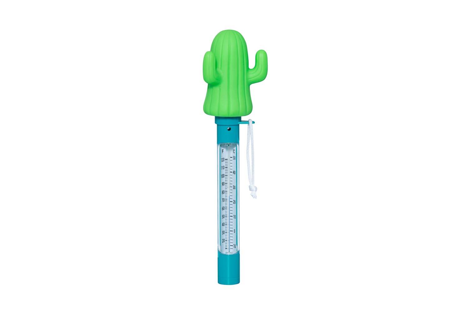 Bestway Poolzubehör-Set | schwimmendes Thermometer Kaktus 25cm & Dosierschwimmer Ø 12,5cm | Pooltemperatur & Chlordosierung | stylisch & funktional